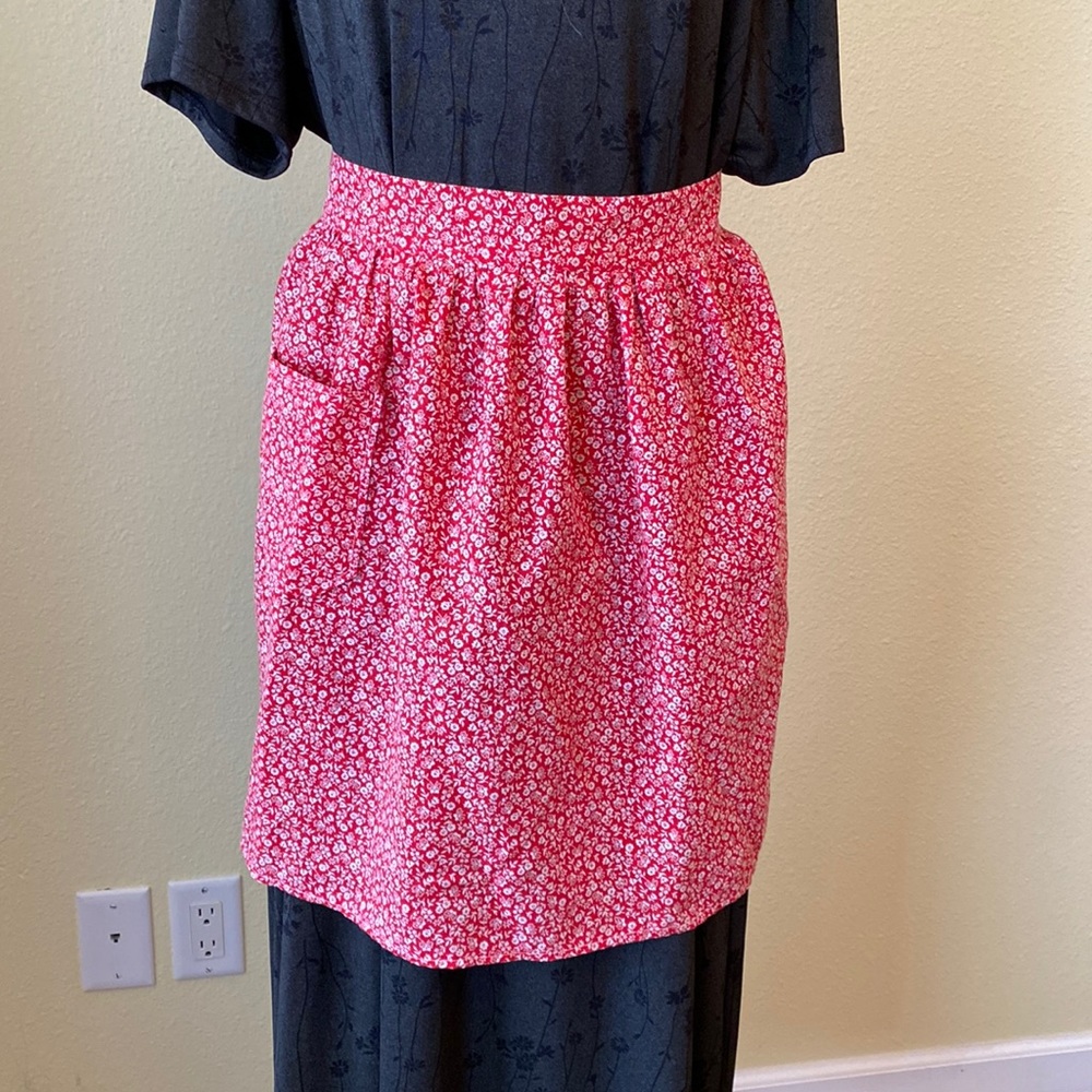 Red Print Handmade Apron